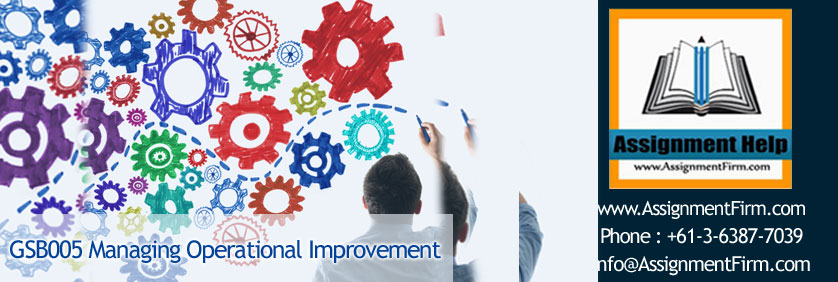 GSB005 Managing Operational Improvement Assignment 1 GSB005 Managing Operational Improvement